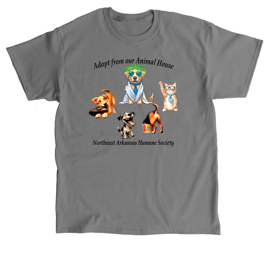 Adopt from our Animal House, a Charcoal Classic Unisex Tee