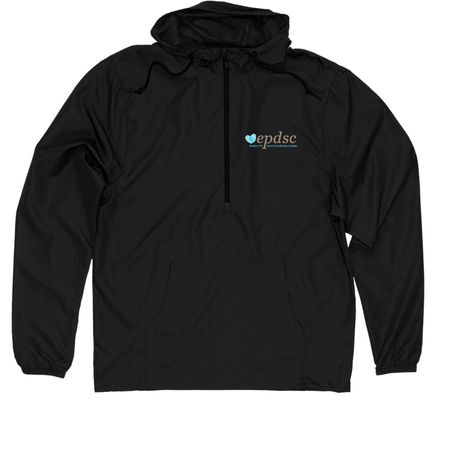 EPDSC Windbreaker Jacket, a Black Quarter-Zip Windbreaker