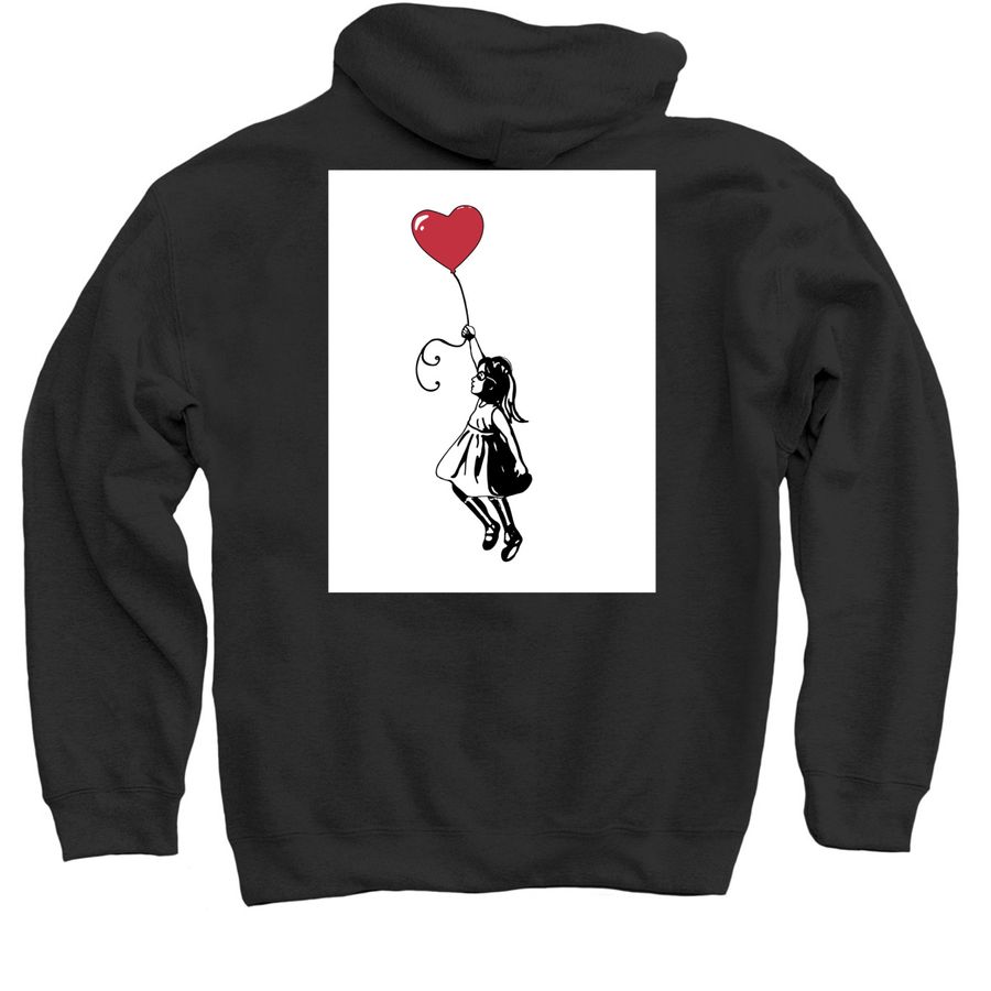Saylor Mae Strong&nbsp;, a Black Pullover Hoodie (back-view)
