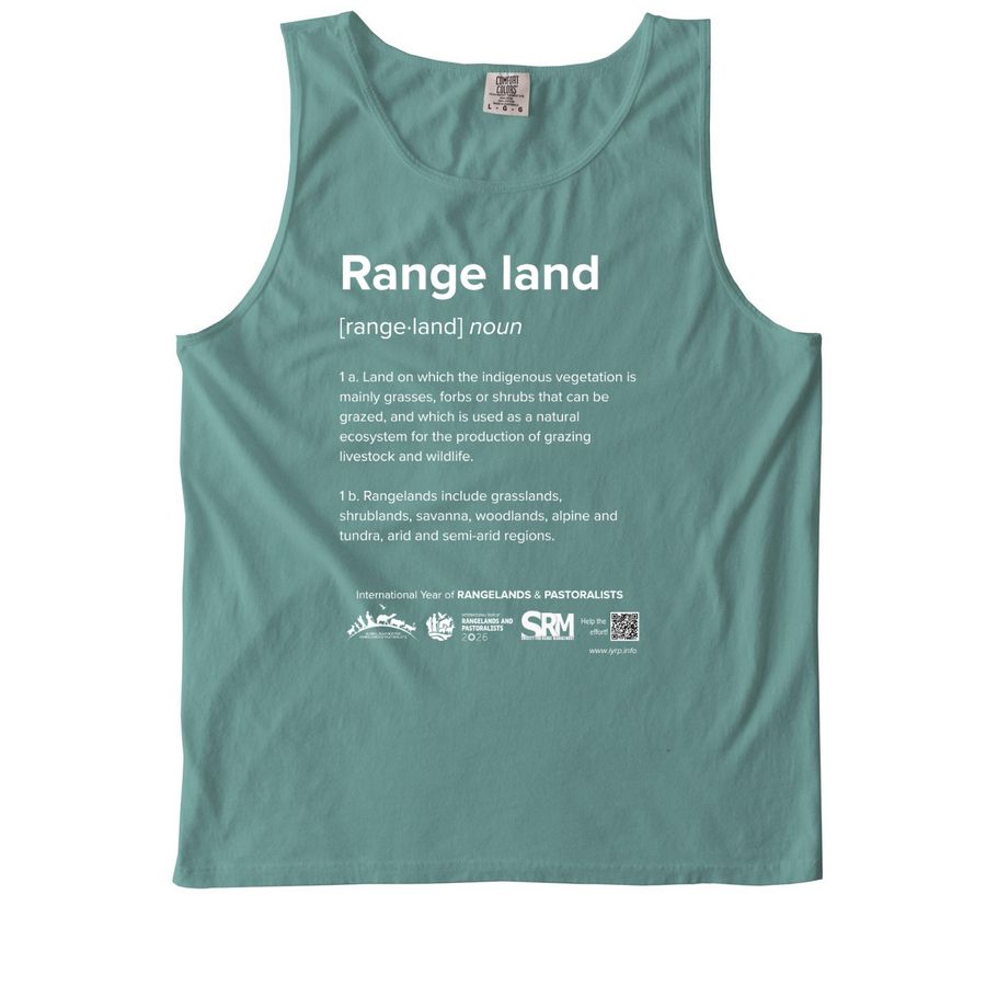 Supporting Rangelands & Pastoralists!, a Seafoam Comfort Colors Tank Top