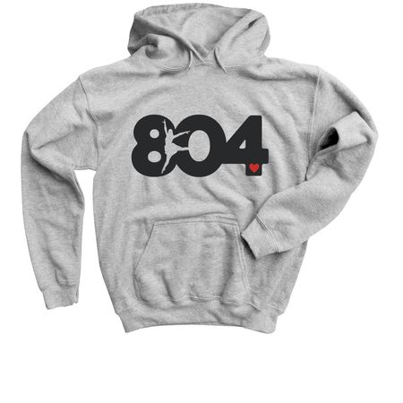 I Heart 804!, a Sport Grey Youth Pullover Hoodie