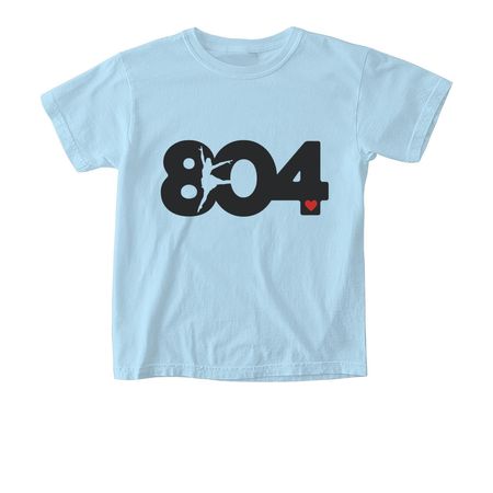 I Heart 804!, a Chambray Comfort Colors Youth Tee