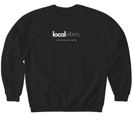 Local Vibes Gear, a Black Softstyle Crewneck Sweatshirt