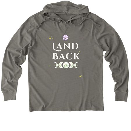 LAND BACK hoodies & tees, a Driftwood Grey Allmade Organic Cotton Mineral Dye Hoodie Tee