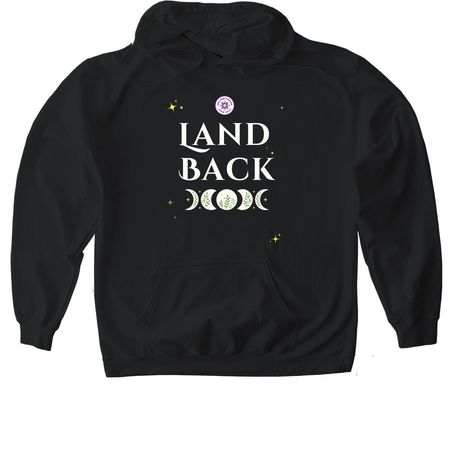 LAND BACK hoodies & tees, a Black Gildan Softstyle Pullover Hoodie
