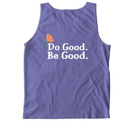 Do Good. Be Good., a Violet Comfort Colors Tank Top (back-view)
