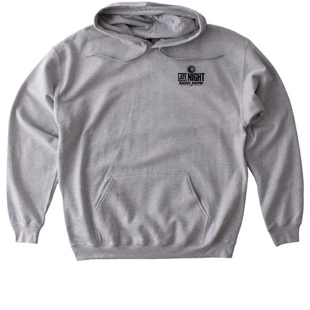 LATE NIGHT RADIO SHOW HOODIE, a Sport Grey Gildan Softstyle Pullover Hoodie