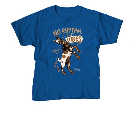 No Rhythm. Just Vibes. Whoopsie Tee, a Royal Blue Youth Unisex Tee