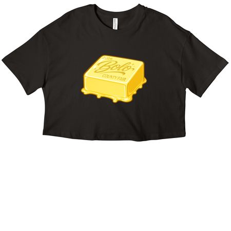 BoloCountyFairShirts, a Black Women?s Cropped Cotton Tee