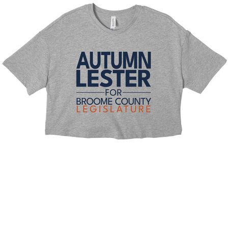Light Apparel, a Athletic Heather Women?s Cropped Cotton Tee