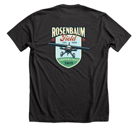T-Shirts Full Color Logo Back, a Dark Grey Heather Premium Unisex Tee (back-view)