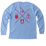 Fear the Beard Shirts and Sweatshirts, a Heather Carolina Blue Premium Long Sleeve Tee (back-view)