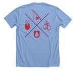 Fear the Beard Shirts and Sweatshirts, a Heather Carolina Blue Premium Unisex Tee (back-view)