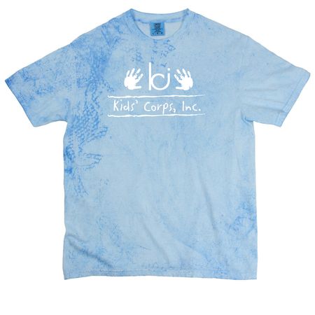 Kids' Corps, Inc. Logo Tie Dye Swag, a Fiji Blue Comfort Colors Colorblast Tee