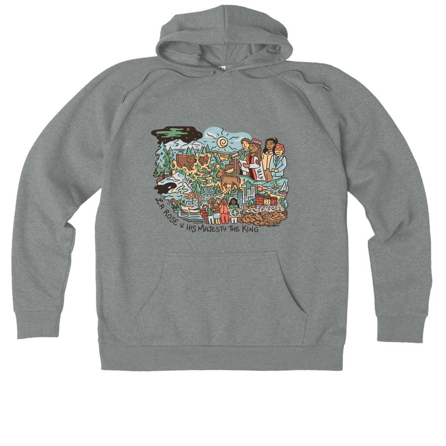 Youth v. Canada Illustrated Hoodie, a Aluminum Grey Heather Allmade Organic CVC Pullover Hoodie