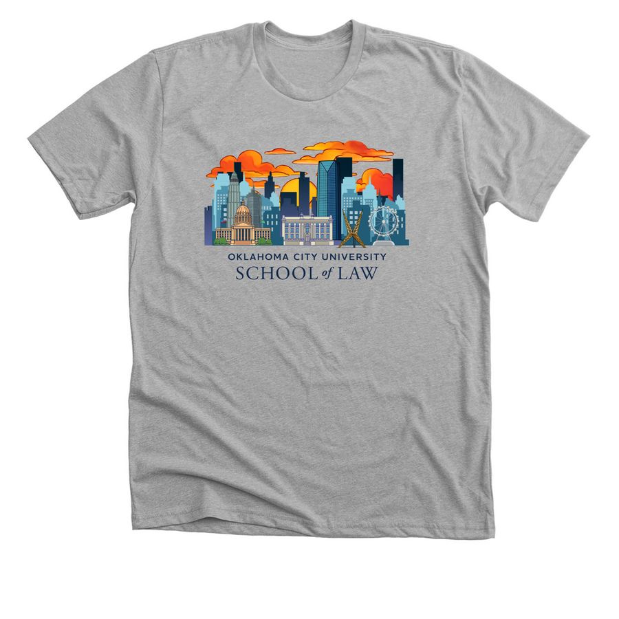 "OKC Skyline" Shirts & Sweaters, a Athletic Heather Premium Unisex Tee