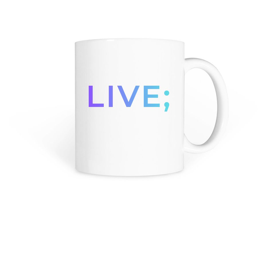 Live; the mug, a White Coffee Mug