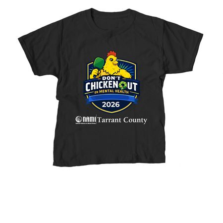 Don't Chicken Out Shirt, a Black Youth Unisex Tee
