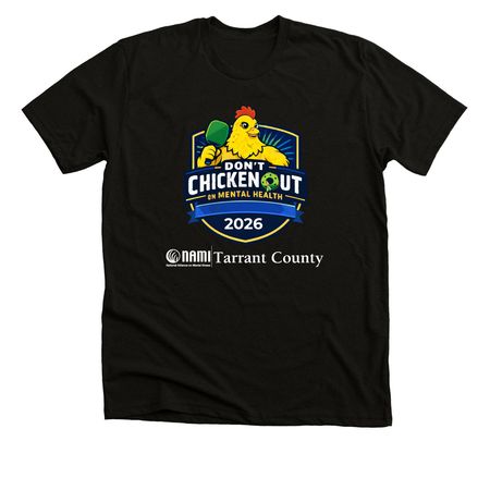 Don't Chicken Out Shirt, a Solid Black Blend Premium Unisex Tee