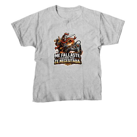 ME FALLASTE CUANDO MAS TE NECESITABA, a Sport Grey Youth Unisex Tee