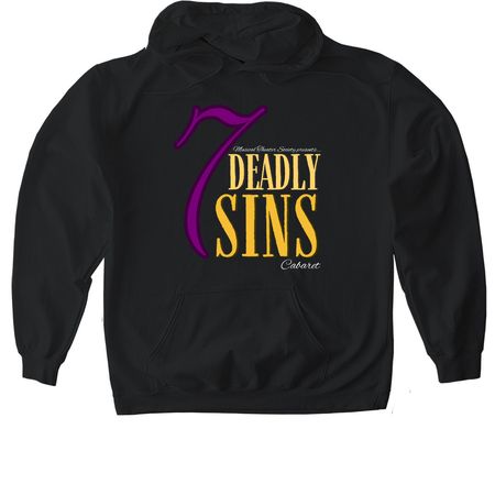 "7 Deadly Sins" Cabaret, a Black Gildan Softstyle Pullover Hoodie