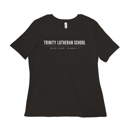 Trinity Lutheran School, a Black Women?s Relaxed Cotton Tee