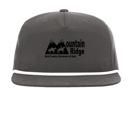 BCHUMR Hats, a Charcoal/ White Printed Umpqua Snapback Cap