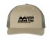 BCHUMR Hats, a Pale Khaki/ Loden Green Printed Five-Panel Trucker Cap