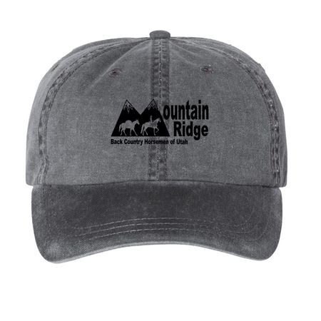 BCHUMR Hats, a Black Printed Pigment Dye Baseball Cap