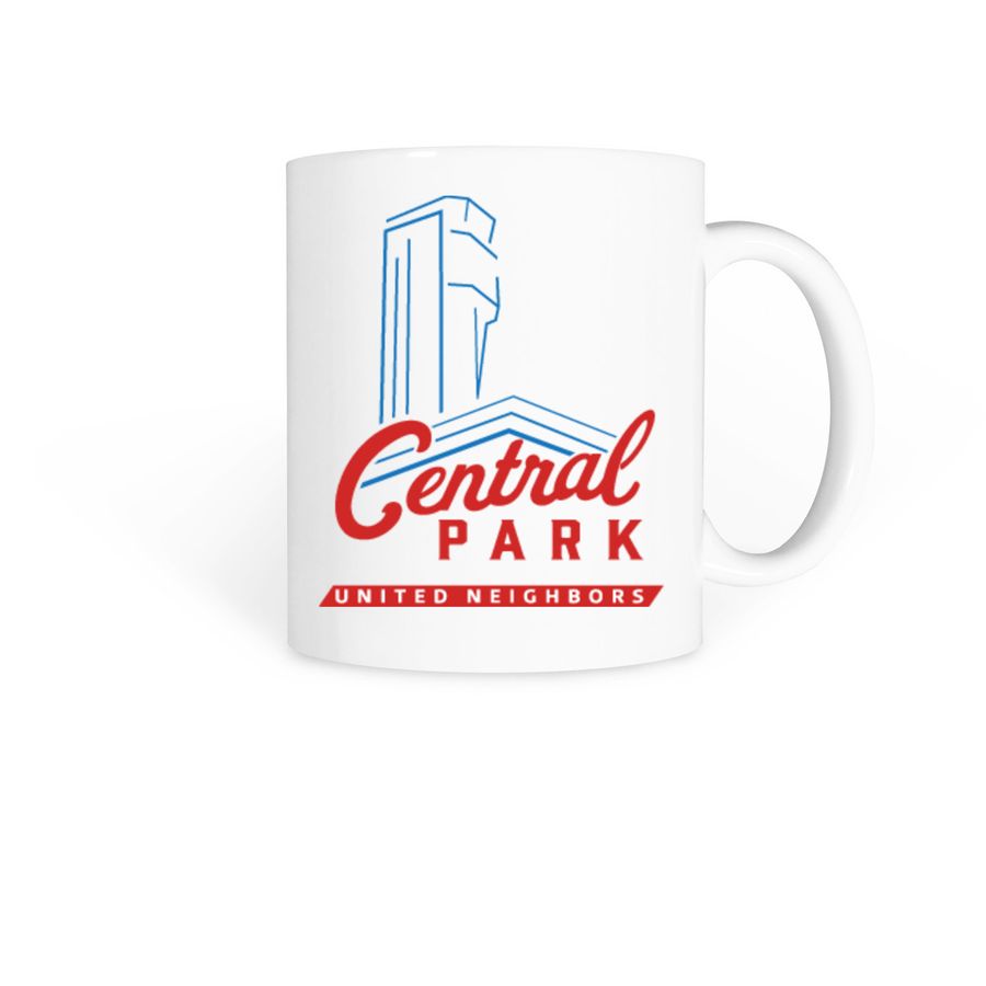 Central Park United Neighbors Mugs, a White Coffee Mug