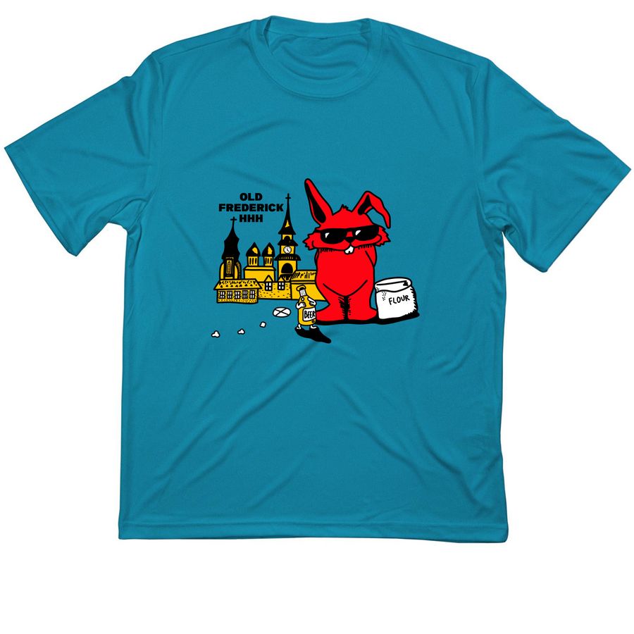 OFH3 Athletic Apparel: Logo On Front, a Atomic Blue Classic Performance Tee