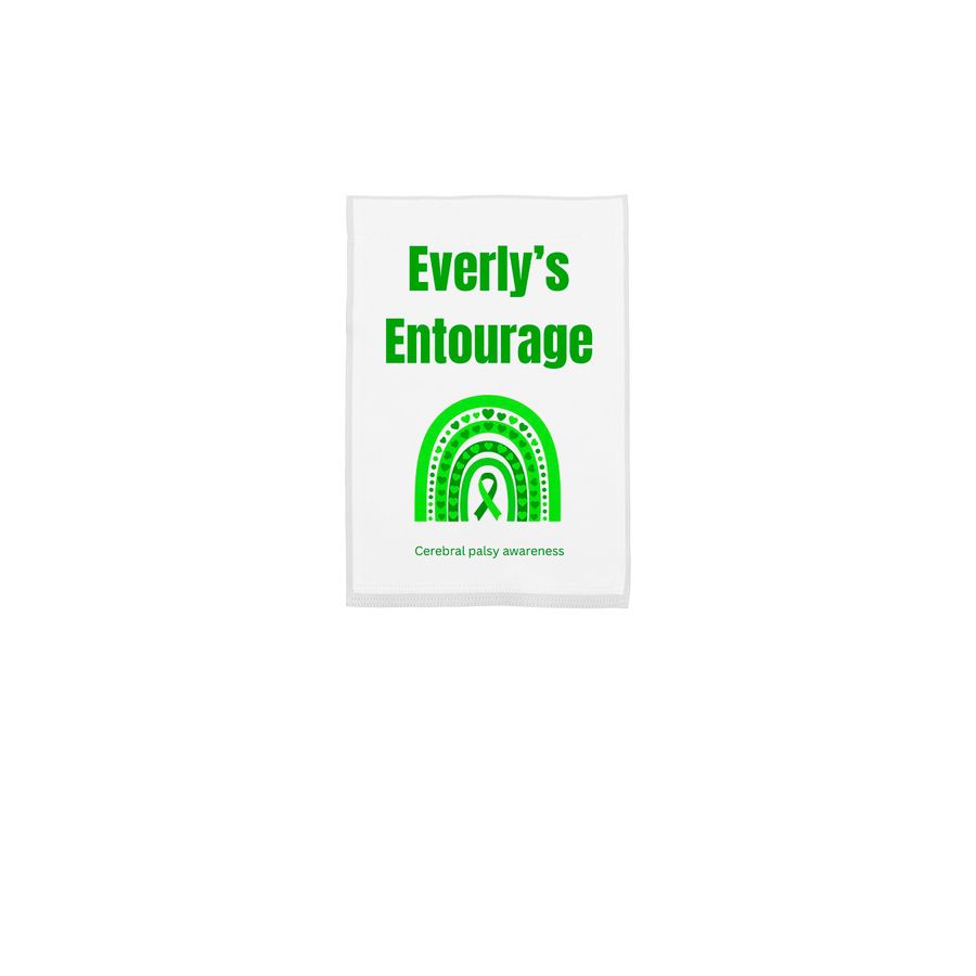 Everly?s Entourage Flags, a White 12" x 18" Yard Flag