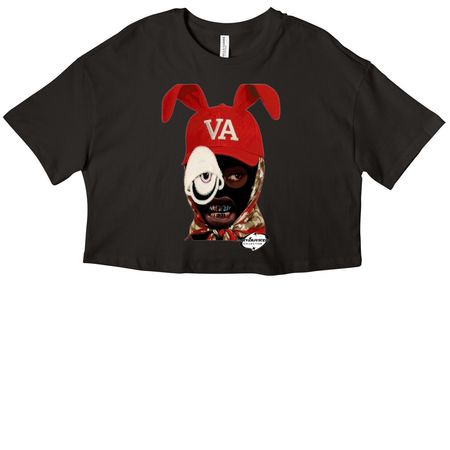 VA RED FOREVERJUICEDUP COLLECTION&nbsp;, a Black Women?s Cropped Cotton Tee