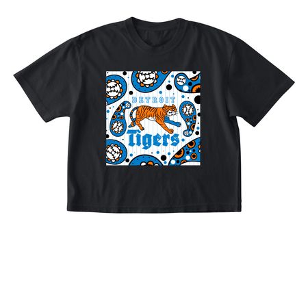Chainmail Mascots - Detroit Tigers, a Black Comfort Colors Boxy Tee