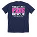 Needham Firefighters Fight Cancer 2026, a Solid Navy Blend Premium Unisex Tee (back-view)