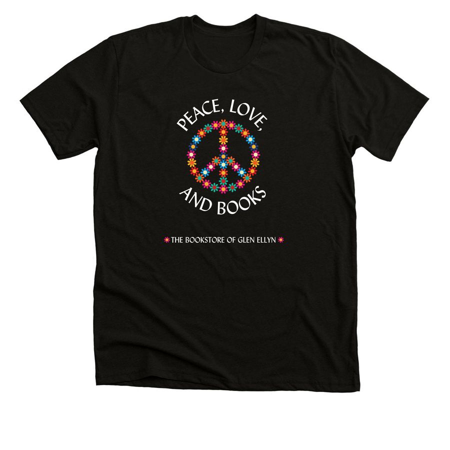 Peace Sign White, a Solid Black Blend Premium Unisex Tee