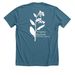 The Flora Store, a Heather Deep Teal Premium Unisex Tee (back-view)