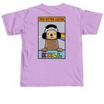 KXLL Otter - Pat Race, a Neon Violet Comfort Colors Unisex Tee (back-view)