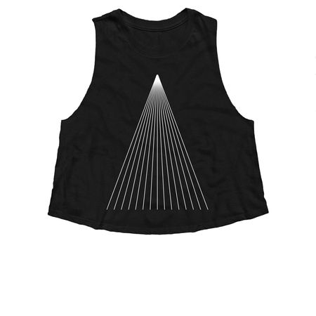 the homeLAB, a Solid Black Blend Women?s Cropped Racerback Tank