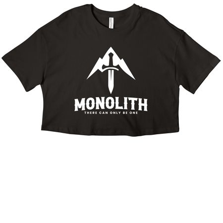 Monolith Official Player Shirts 2, a Black Women?s Cropped Cotton Tee