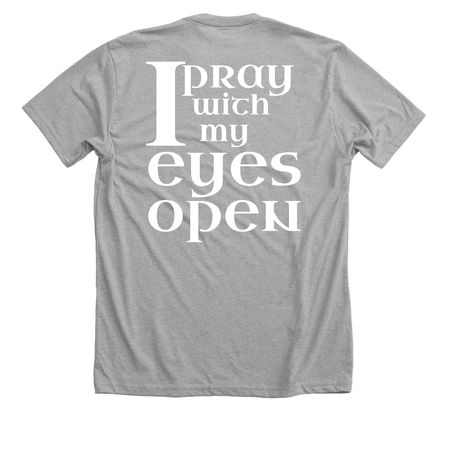 Pray&nbsp;, a Athletic Heather Premium Unisex Tee (back-view)