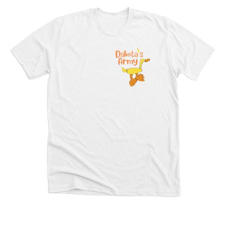 Childhood Cancer Awareness Month, a Solid White Blend Premium Unisex Tee (back-view)