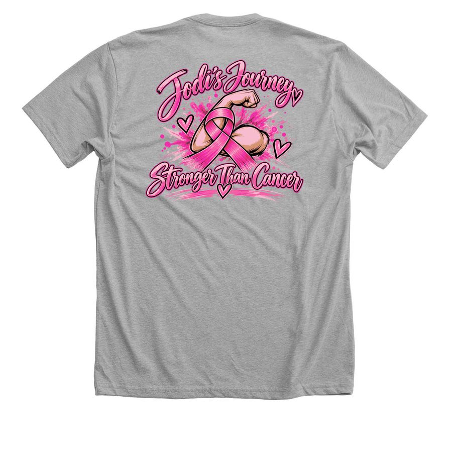 ? Together for Jodi ?, a Athletic Heather Premium Unisex Tee (back-view)