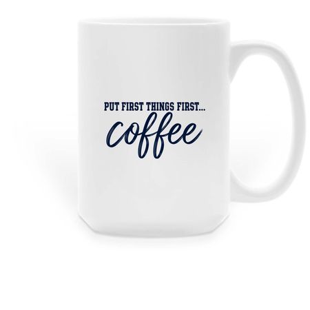 Habit 3, a White Large Coffee Mug