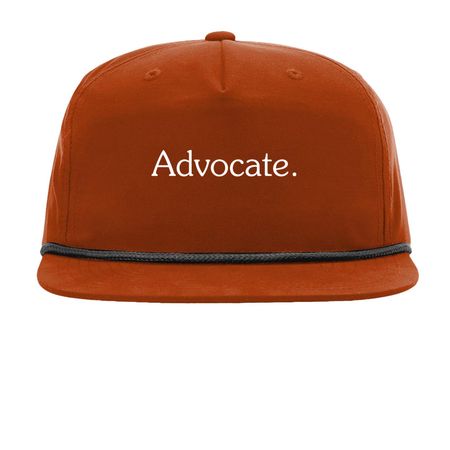 Advocate., a Dark Orange/ Black Printed Umpqua Snapback Cap