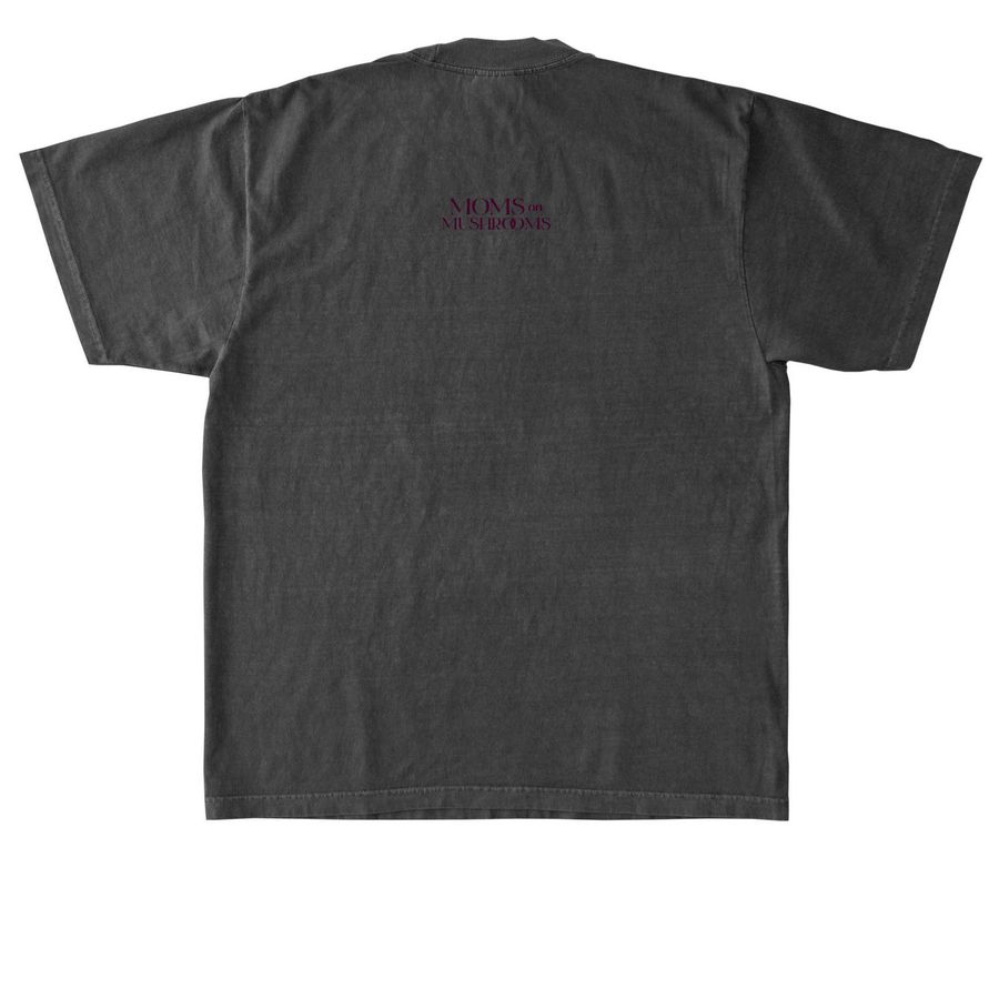 Support Microdosing Moms Oversized Retro Tee, a Shadow Heavyweight Garment Dye Tee (back-view)