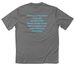 Wacky Canoe, a Grey Concrete Classic Performance Tee (back-view)