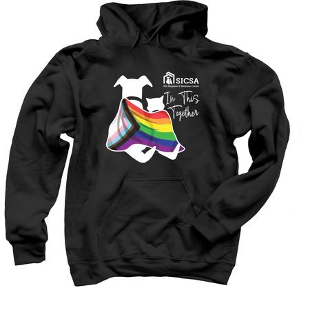 In This Together - Long Sleeves, a Black Pullover Hoodie