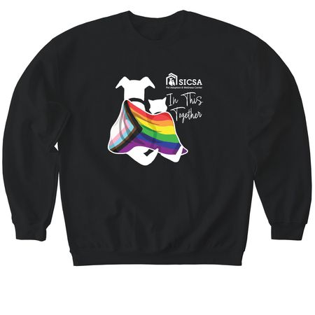 In This Together - Long Sleeves, a Black Softstyle Crewneck Sweatshirt