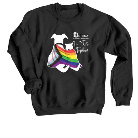 In This Together - Long Sleeves, a Black Crewneck Sweatshirt